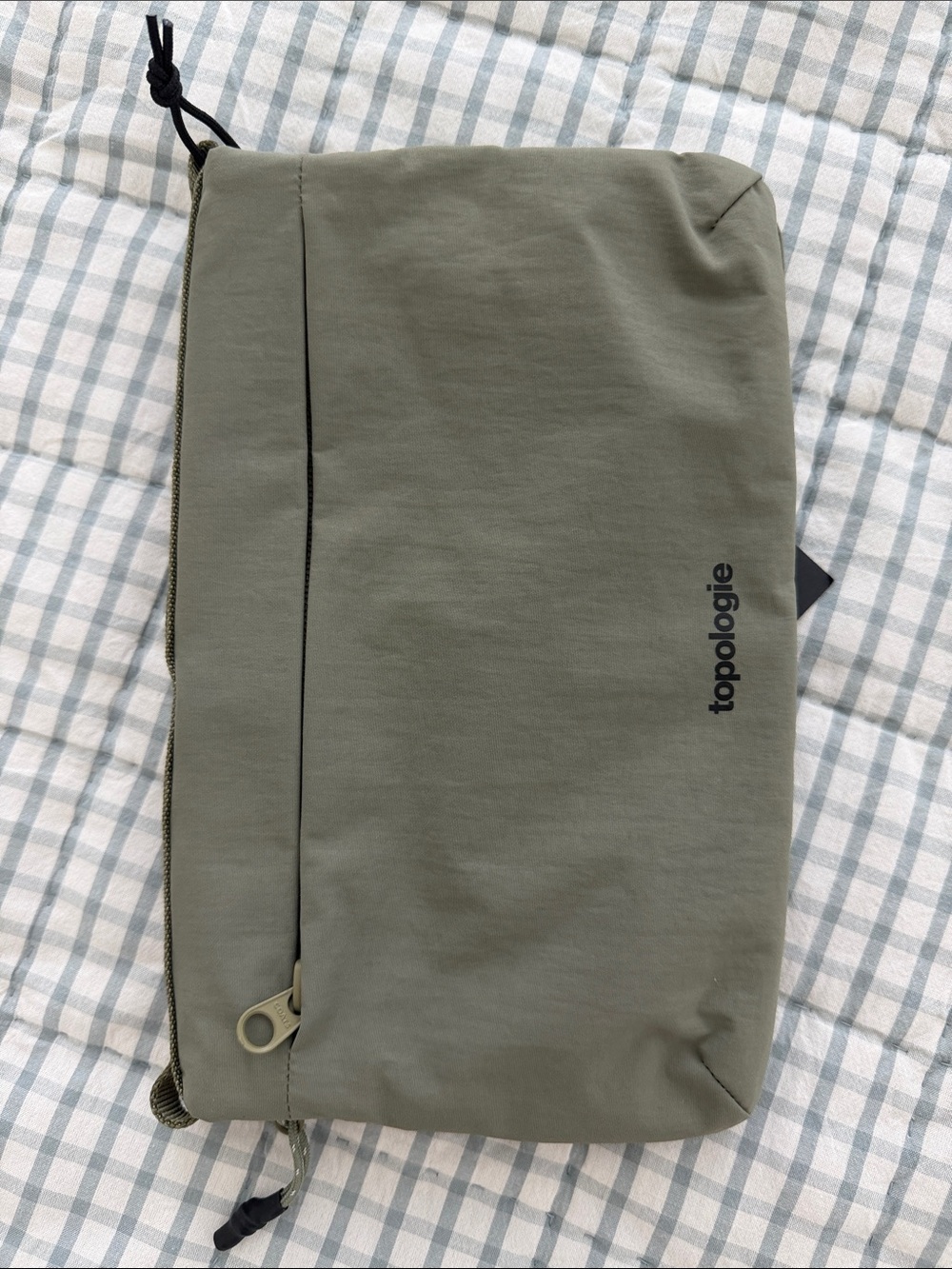 Topologie Olive Green Waist Bag with Red Accent